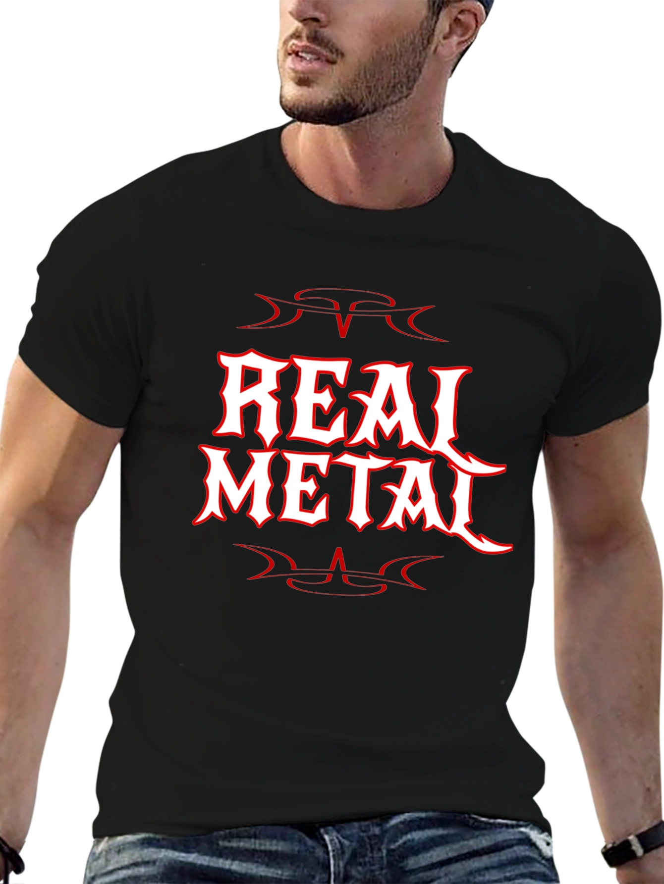 Real Metal Black T-Shirt - Graphic Tee
