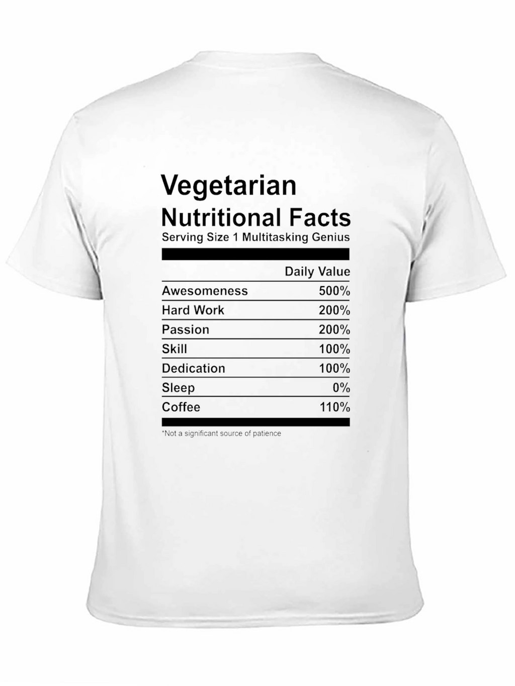 Vegetarian Multitasking Genius Novelty T-Shirt