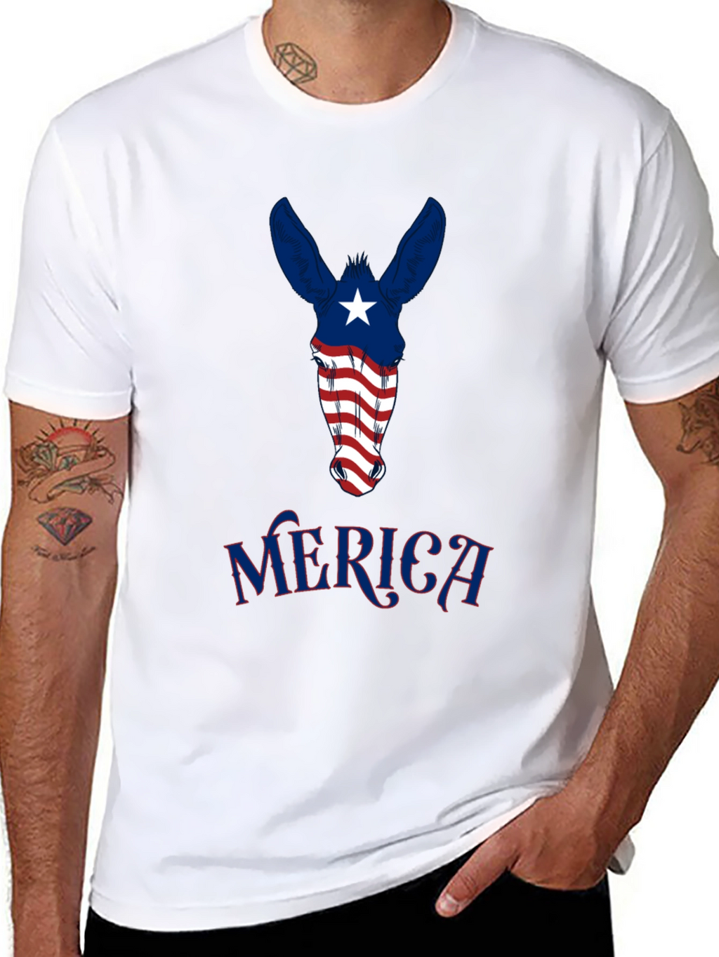Patriotic Donkey Merica T-Shirt