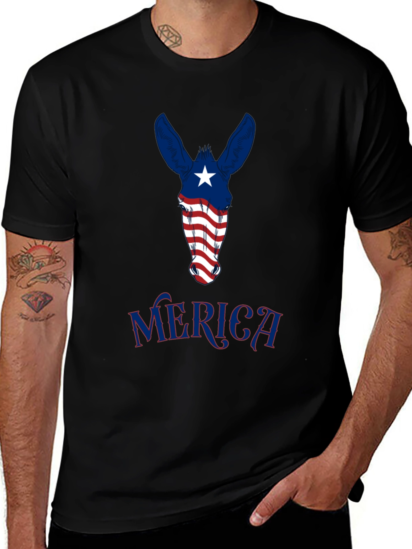 Patriotic Donkey Merica T-Shirt