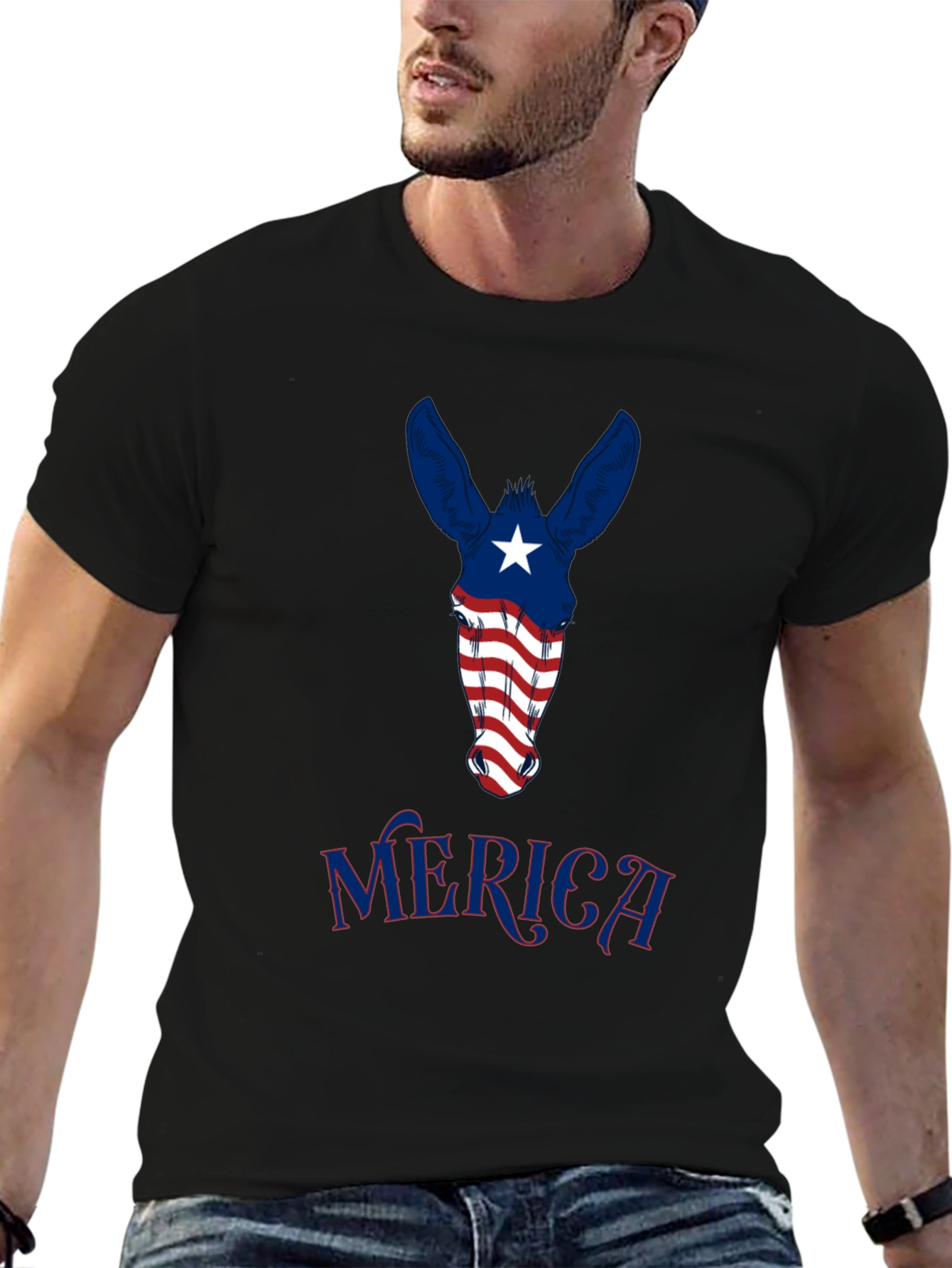 Patriotic Donkey Merica T-Shirt