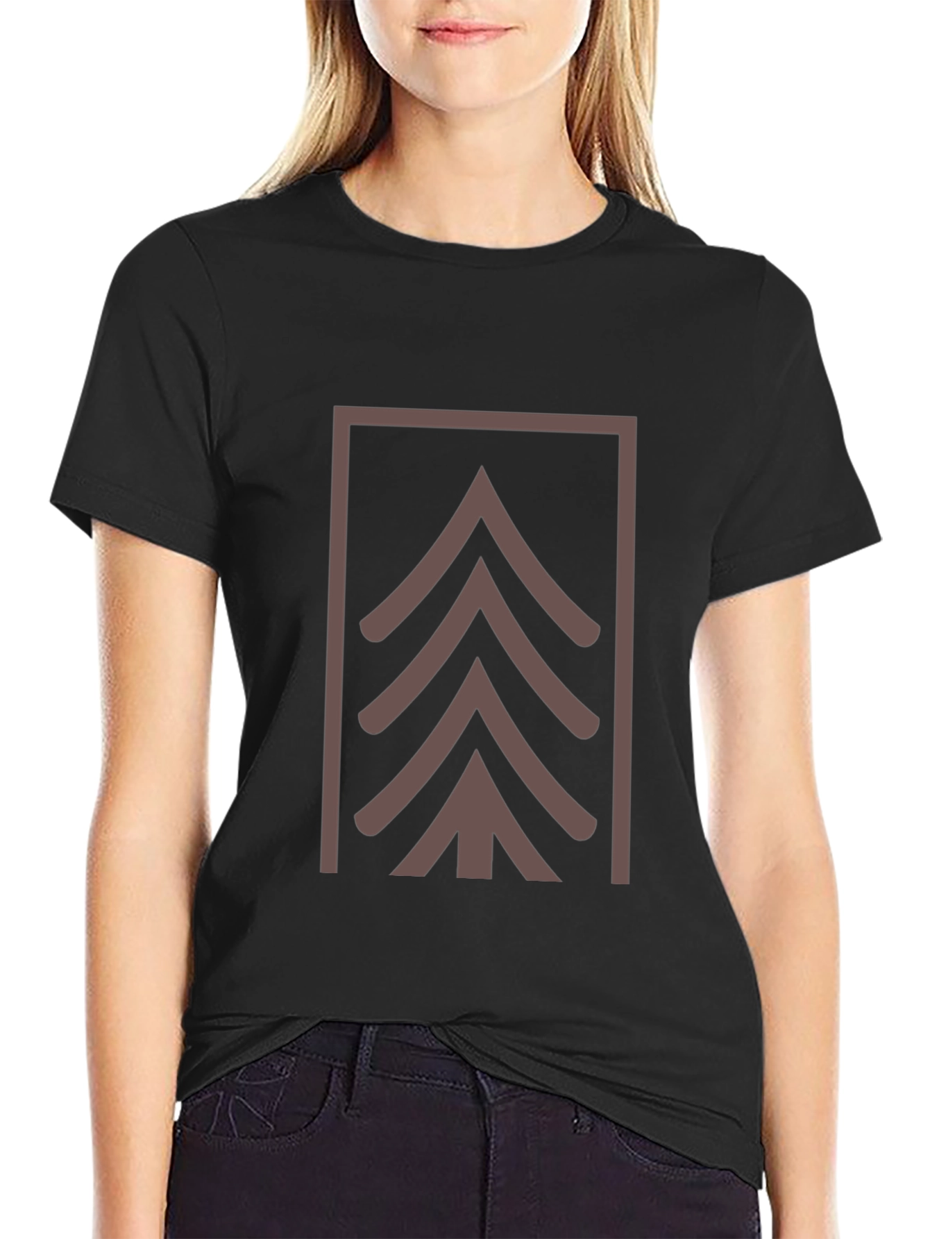 Geometric Tree Graphic Tee - Modern Style