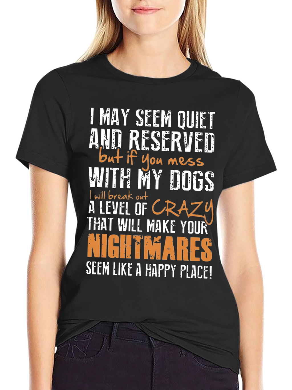 Dog Lover Graphic T-Shirt: I May Seem Quiet