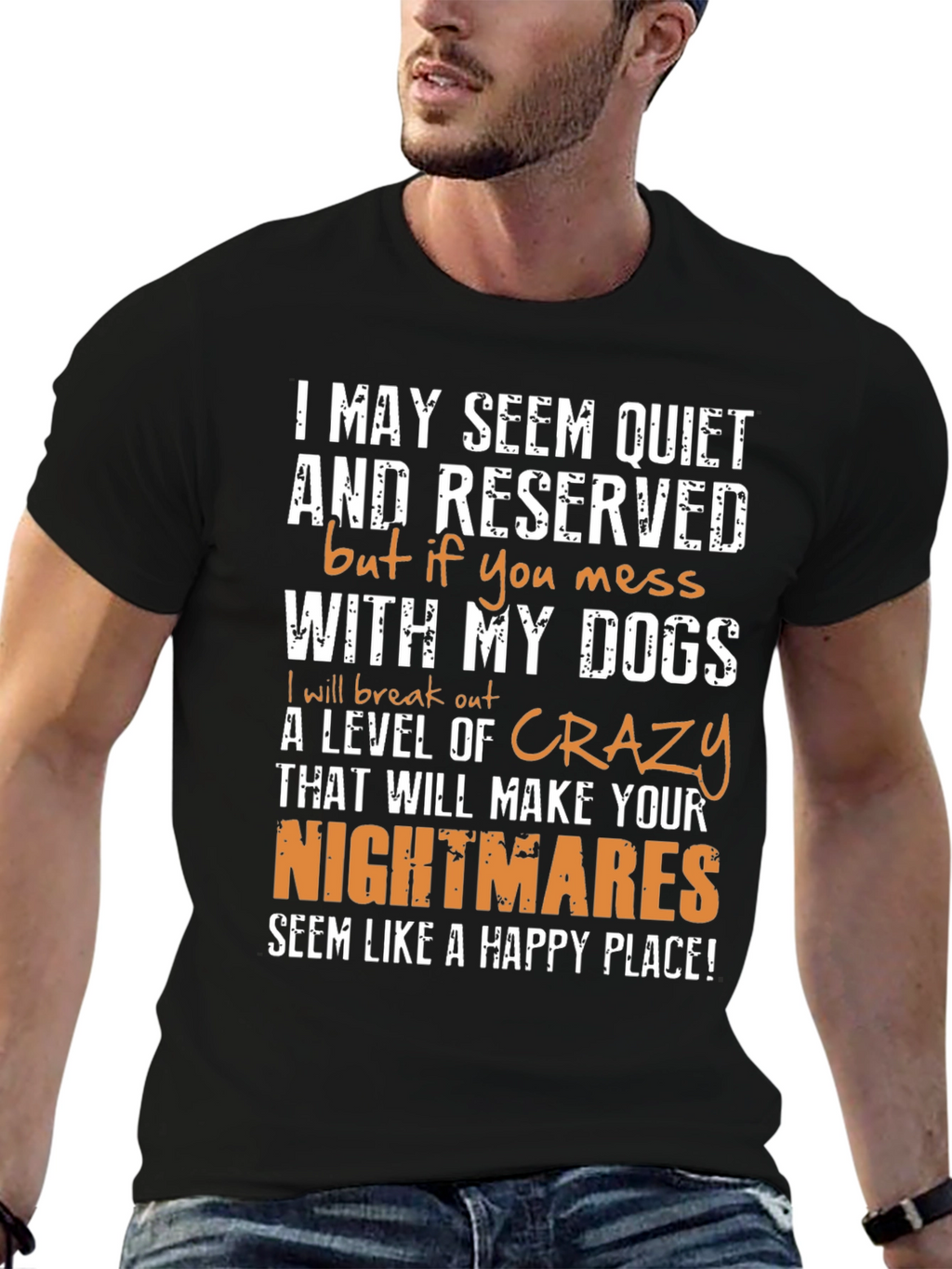 Dog Lover Graphic T-Shirt: I May Seem Quiet