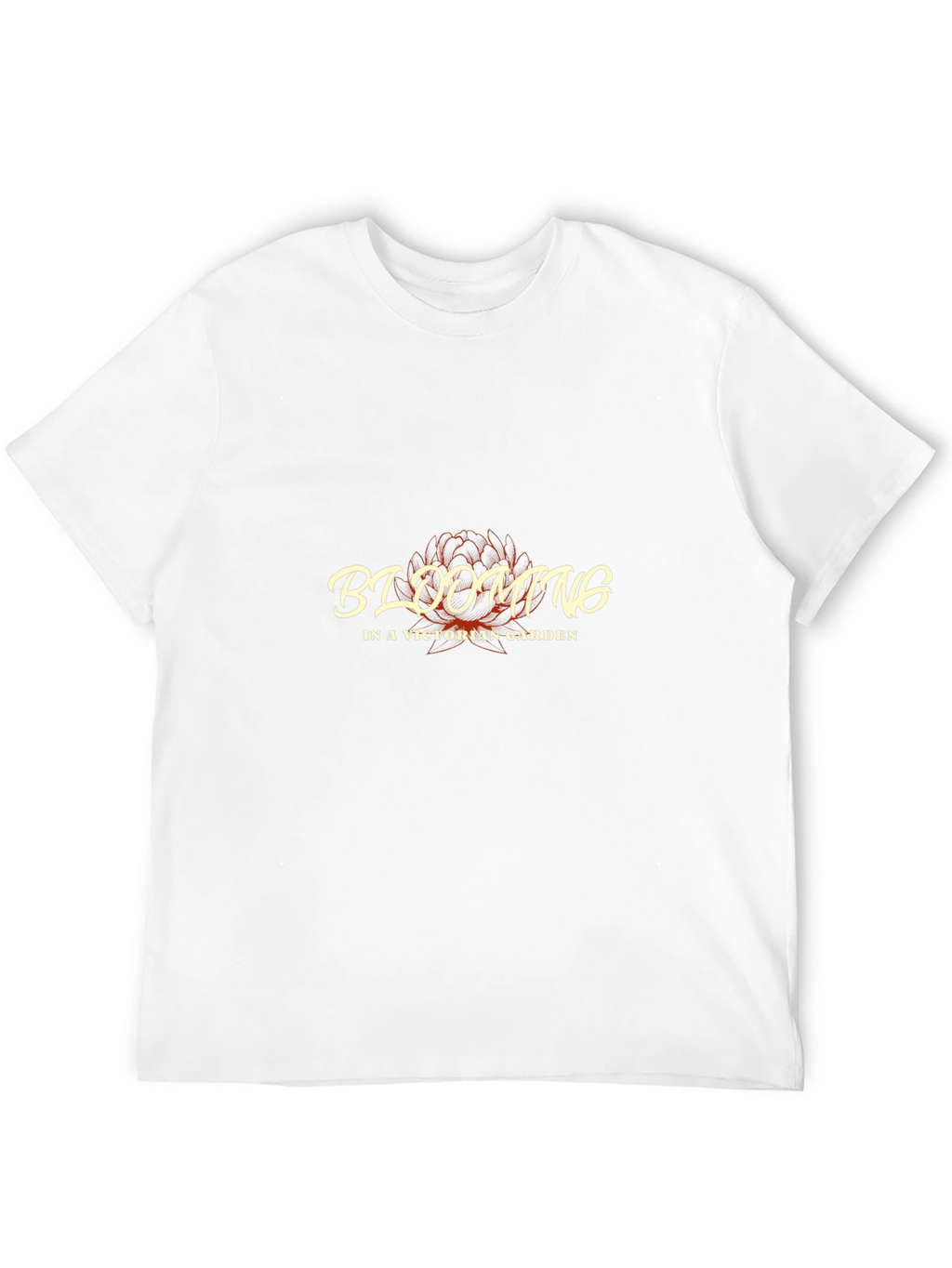 Blooming in a Victorian Garden Black T-Shirt