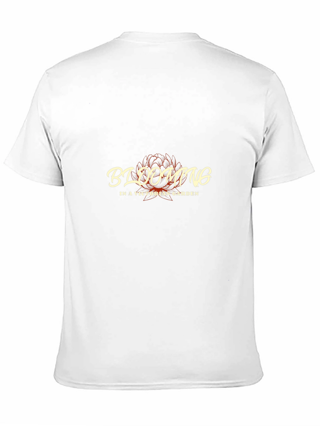 Blooming in a Victorian Garden Black T-Shirt