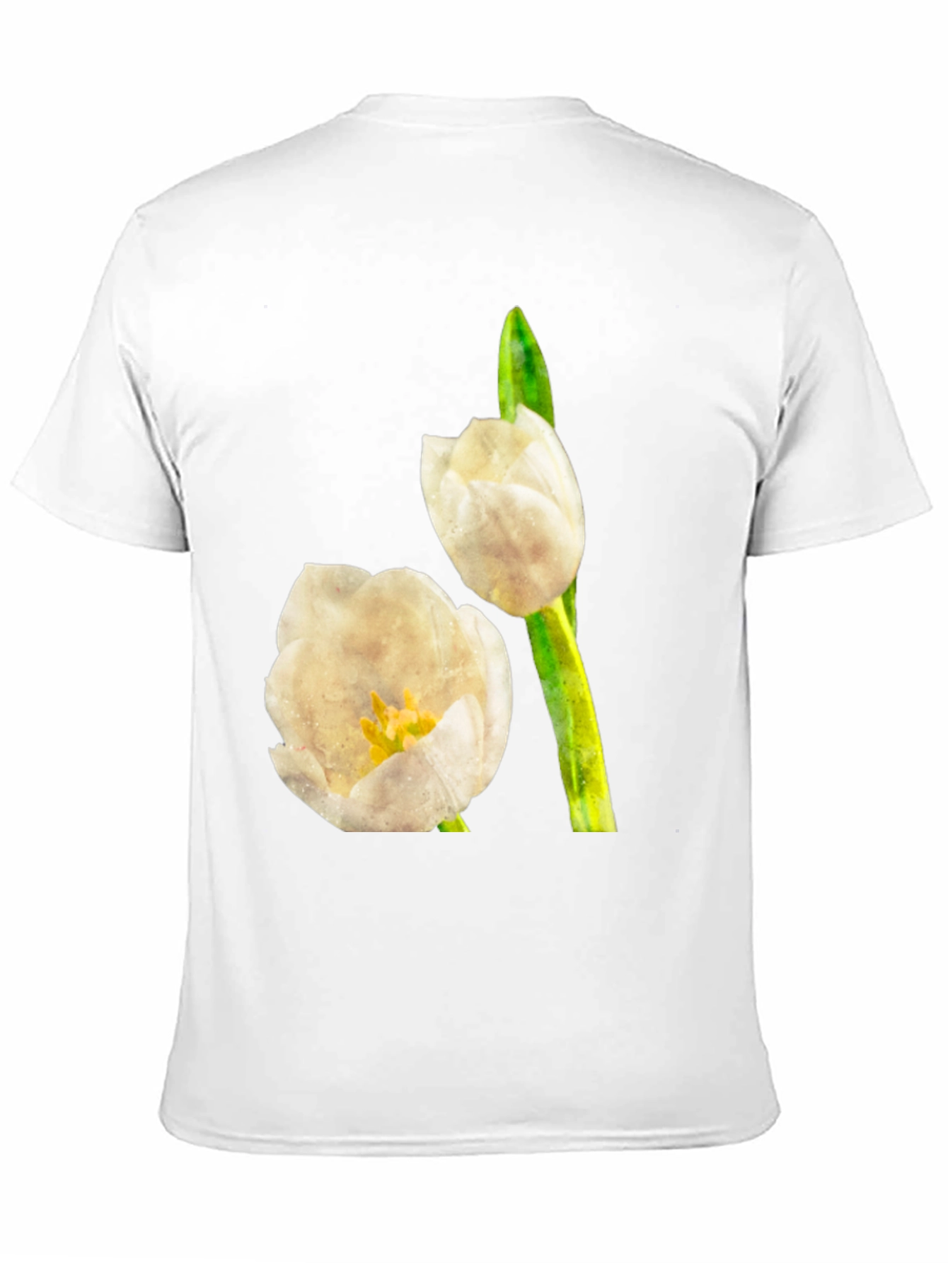 Tulip Graphic Tee - Black Cotton T-Shirt