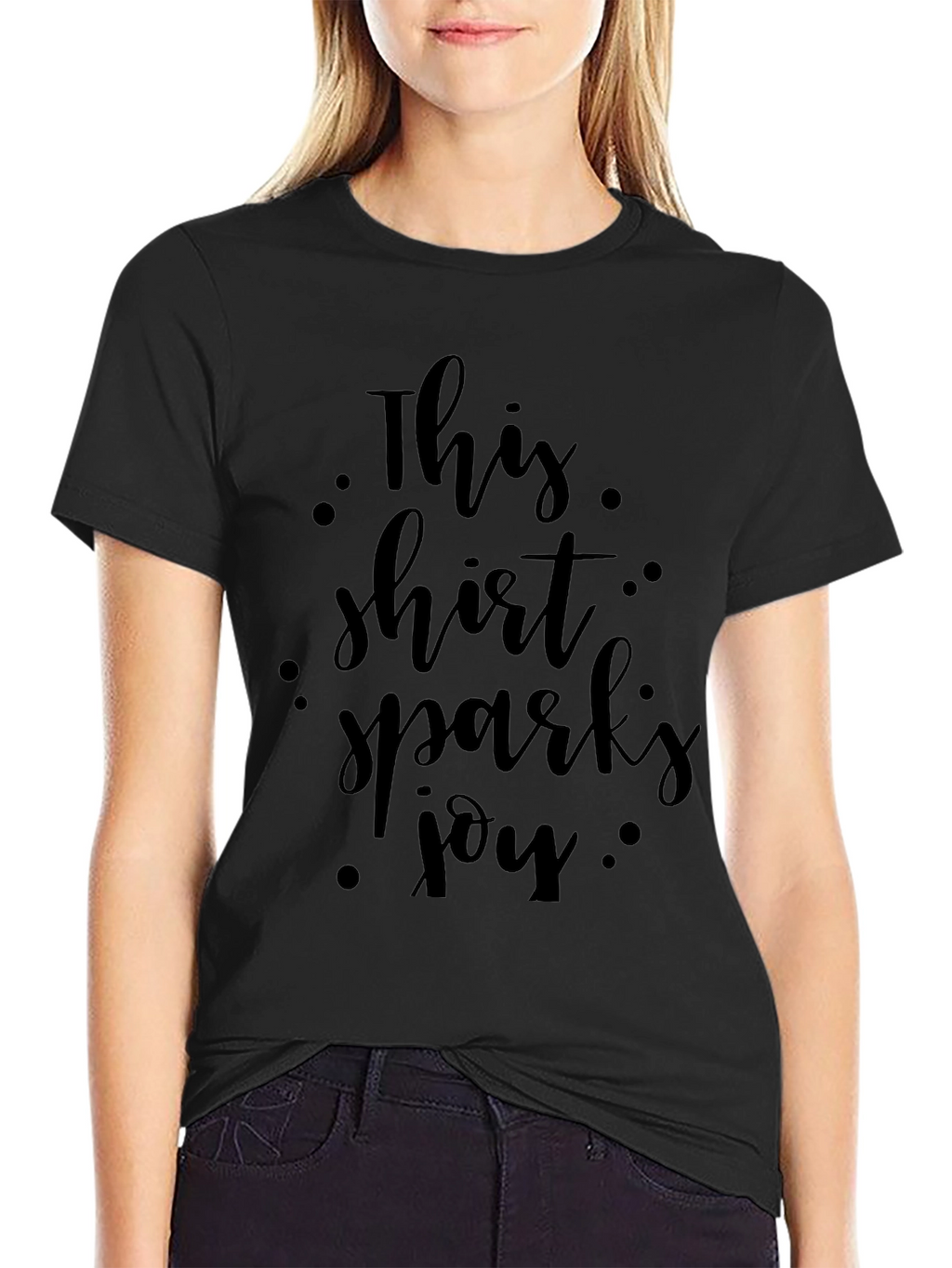 This Shirt Sparks Joy Black Graphic Tee