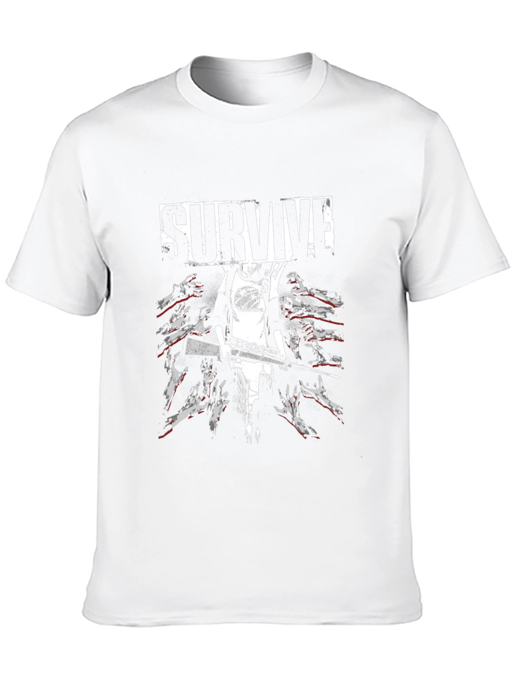 Survive Zombie Graphic Black T-Shirt