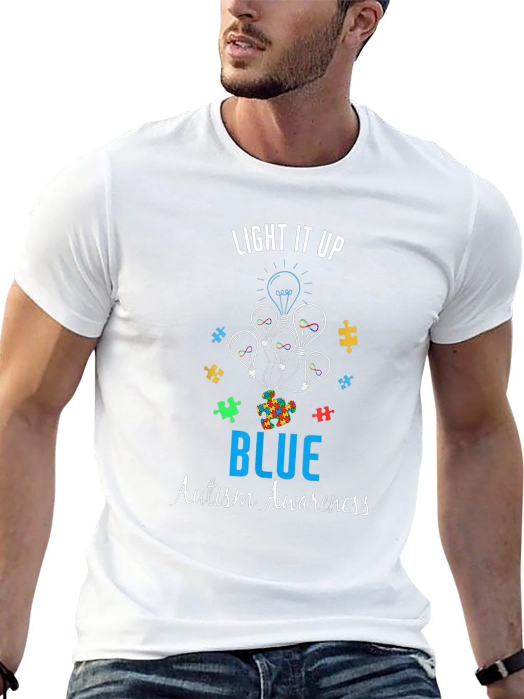 Autism Awareness T-Shirt - Light It Up Blue