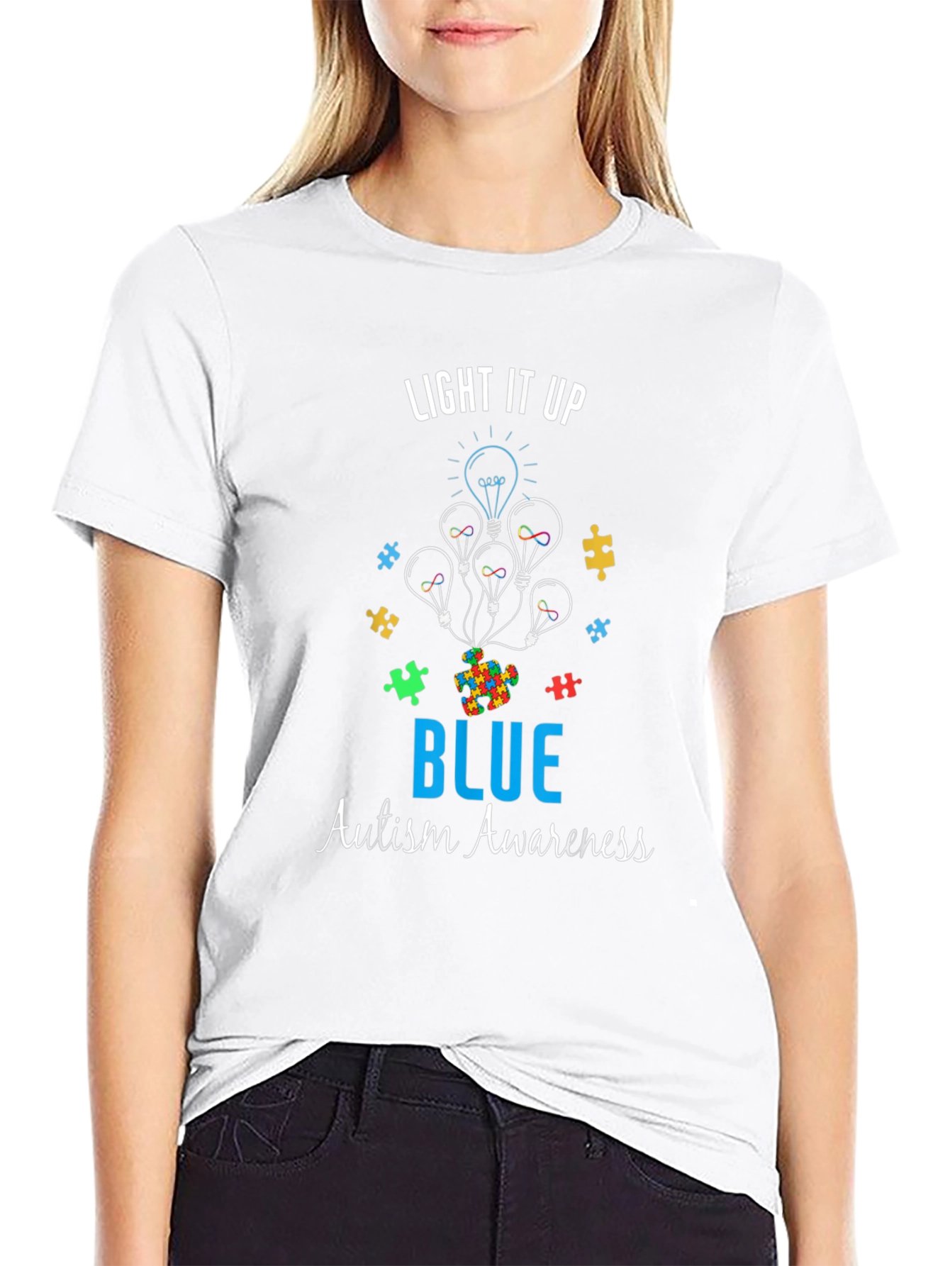 Autism Awareness T-Shirt - Light It Up Blue