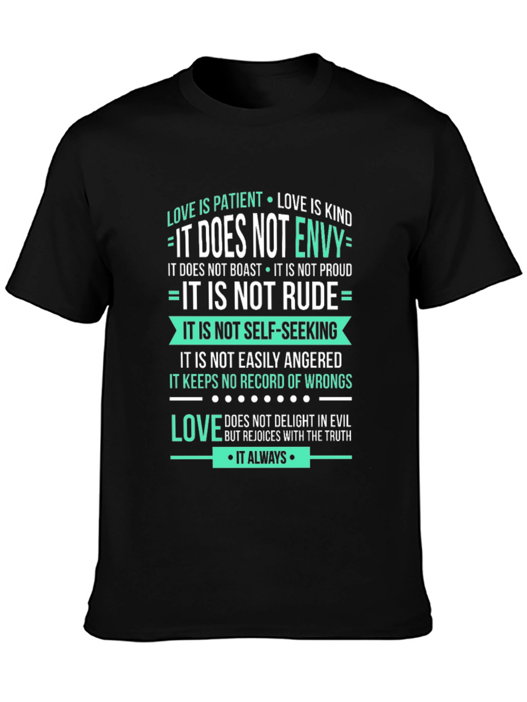 Love Is Patient Graphic Tee - Unisex Black Shirt