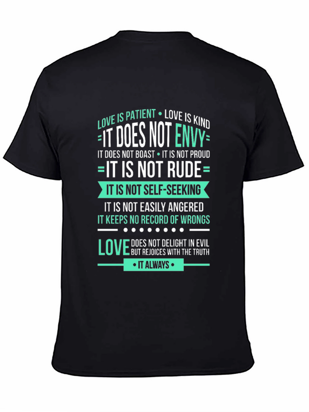 Love Is Patient Graphic Tee - Unisex Black Shirt
