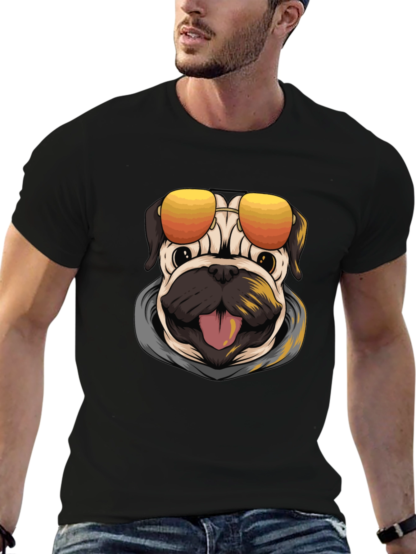Cool Pug Graphic T-Shirt