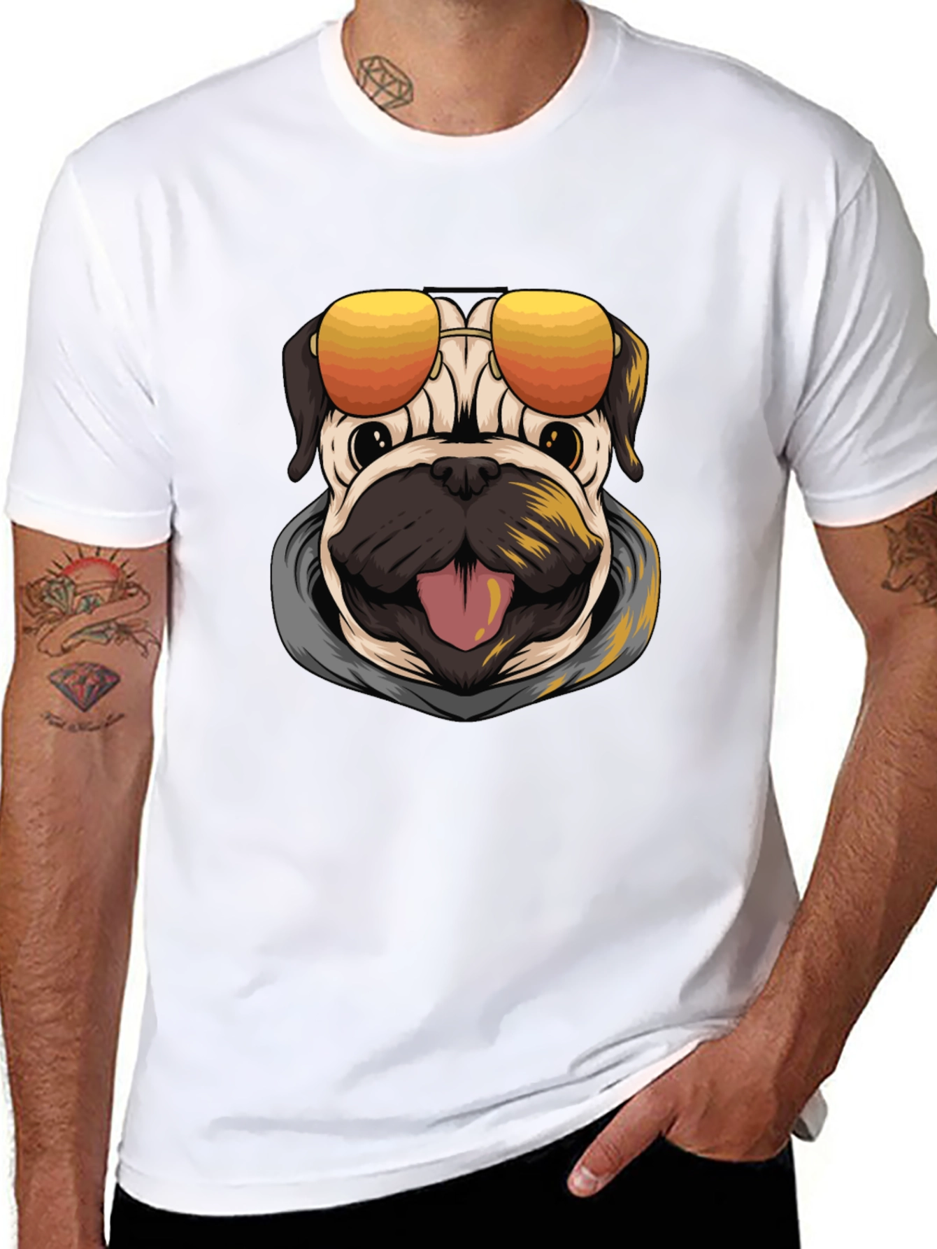 Cool Pug Graphic T-Shirt