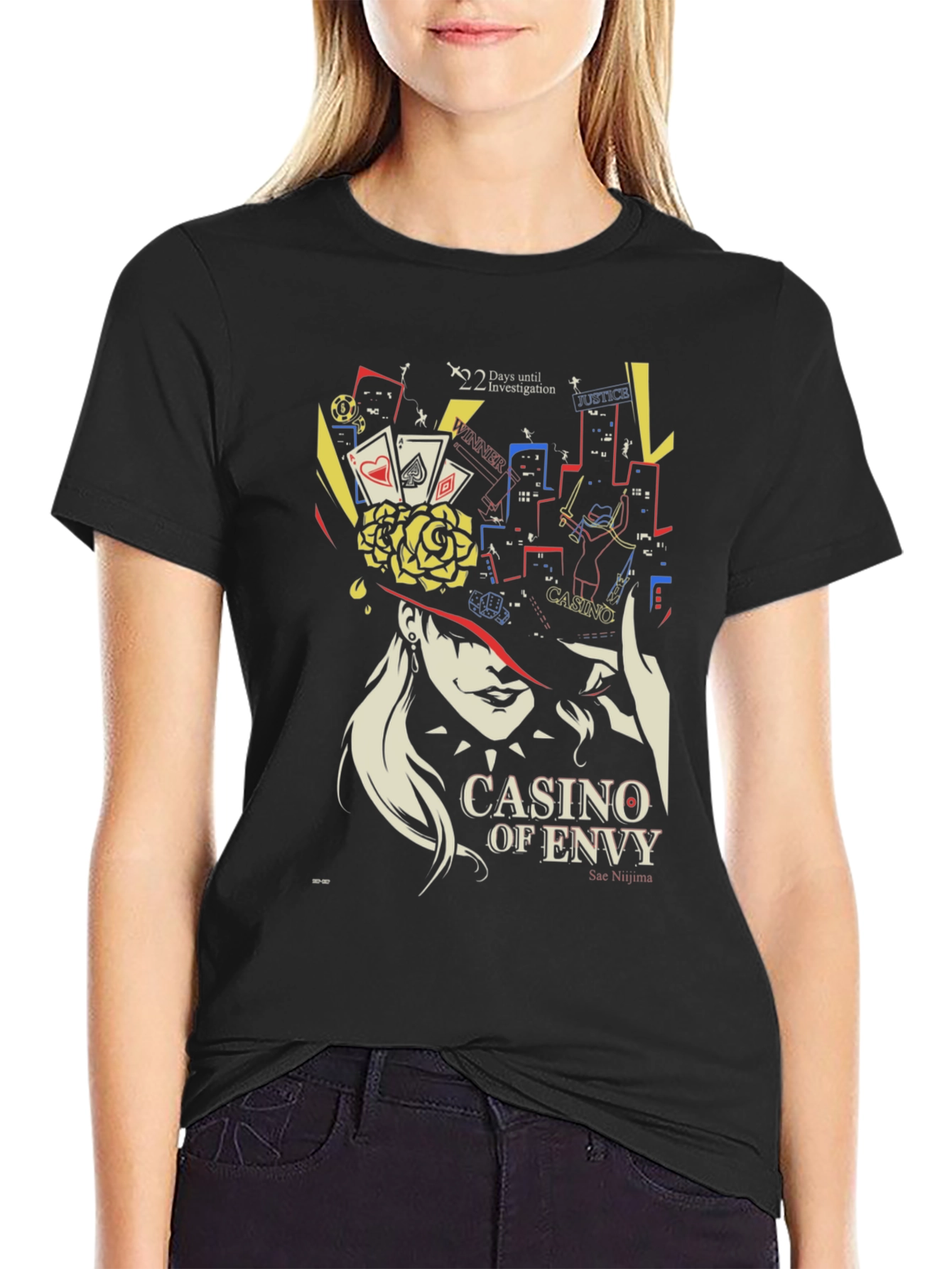 Casino of Envy Graphic T-Shirt - Sae Niijima Persona 5