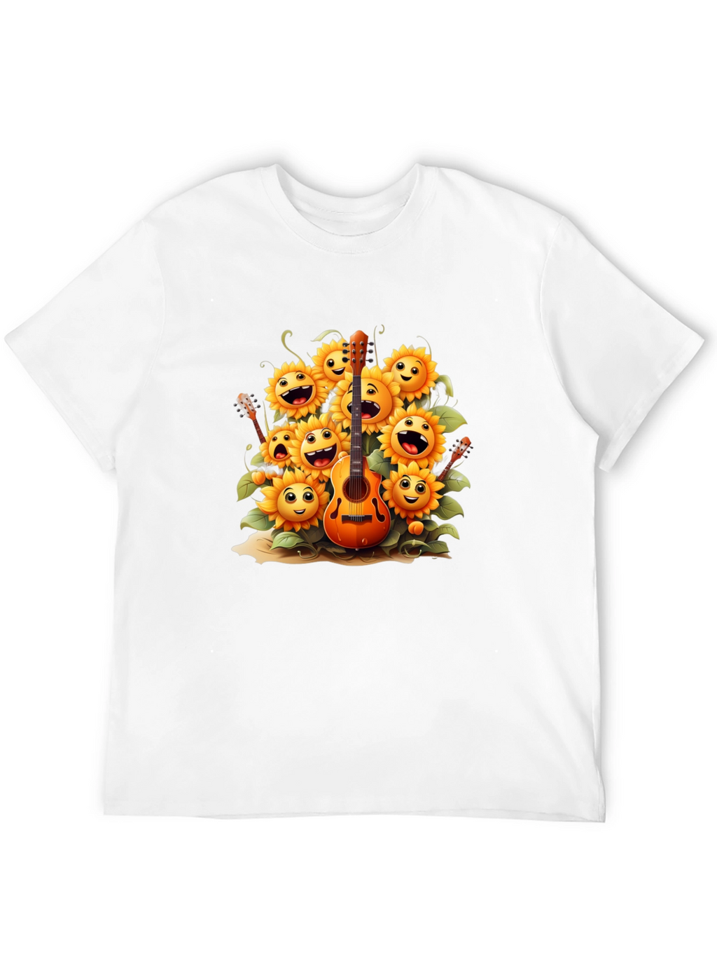 Sunflower Guitar Graphic Tee - Black