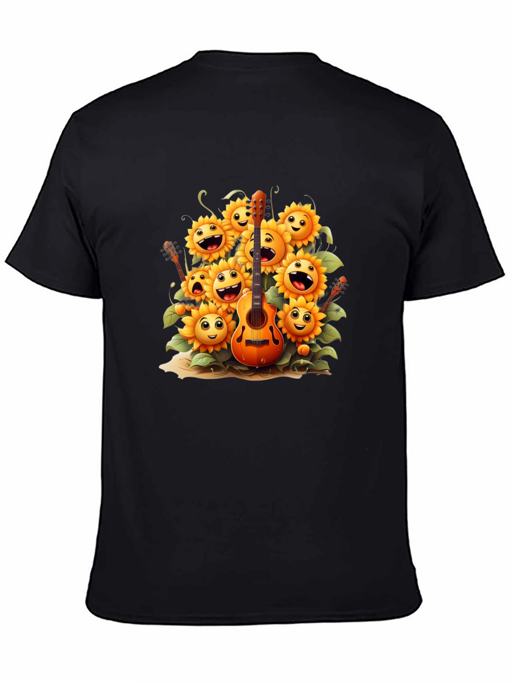 Sunflower Guitar Graphic Tee - Black