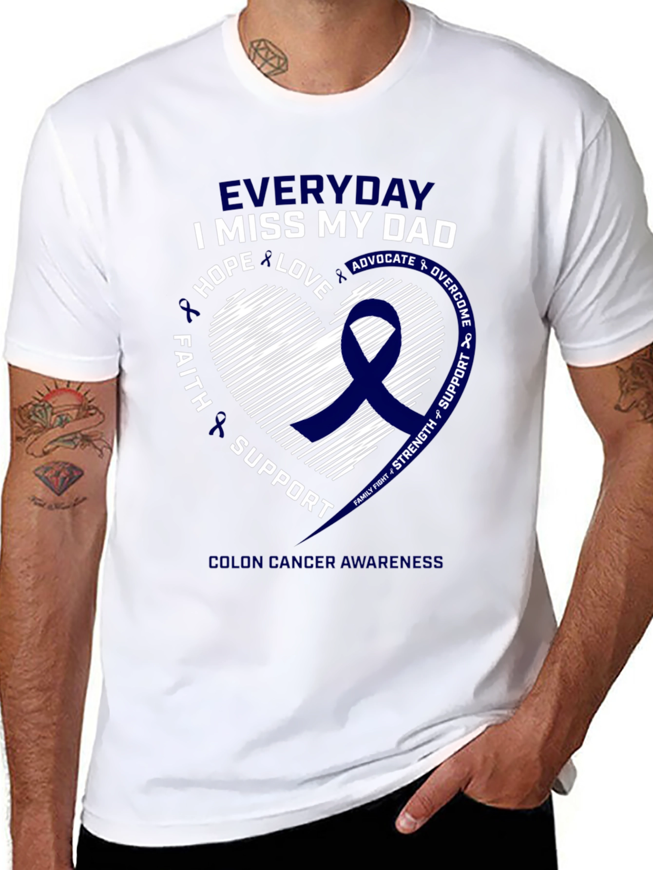 Everyday I Miss My Dad Colon Cancer Awareness T-Shirt