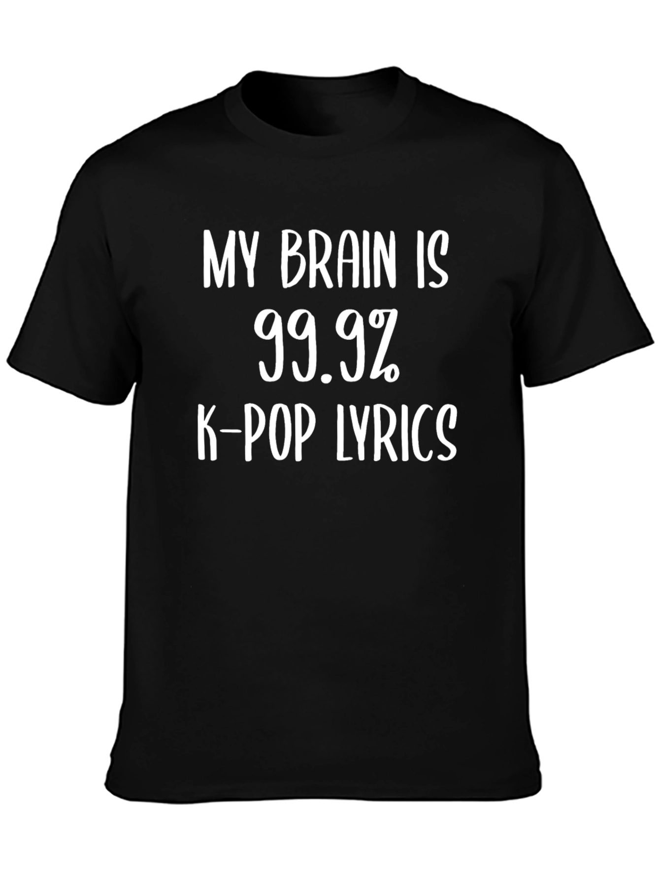 K-Pop Lyrics Funny Black T-Shirt