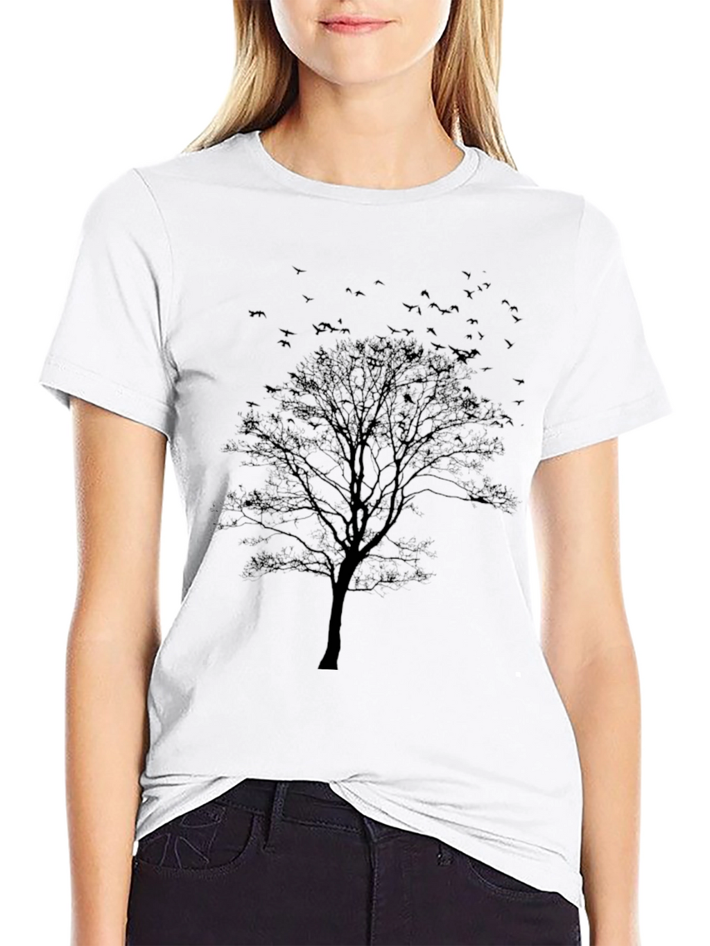 Dark Tree Graphic Tee - Mens Black T-Shirt