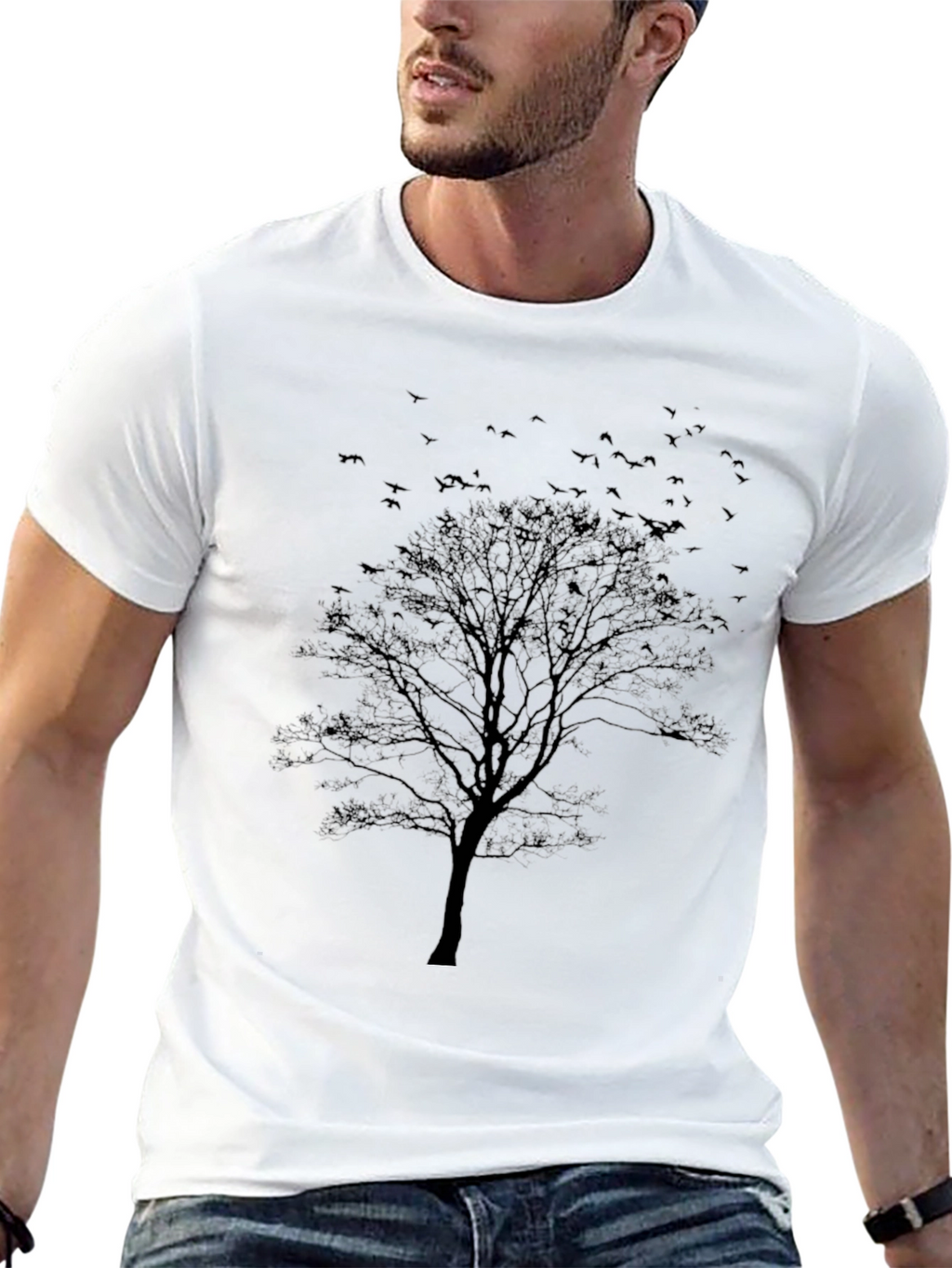 Dark Tree Graphic Tee - Mens Black T-Shirt