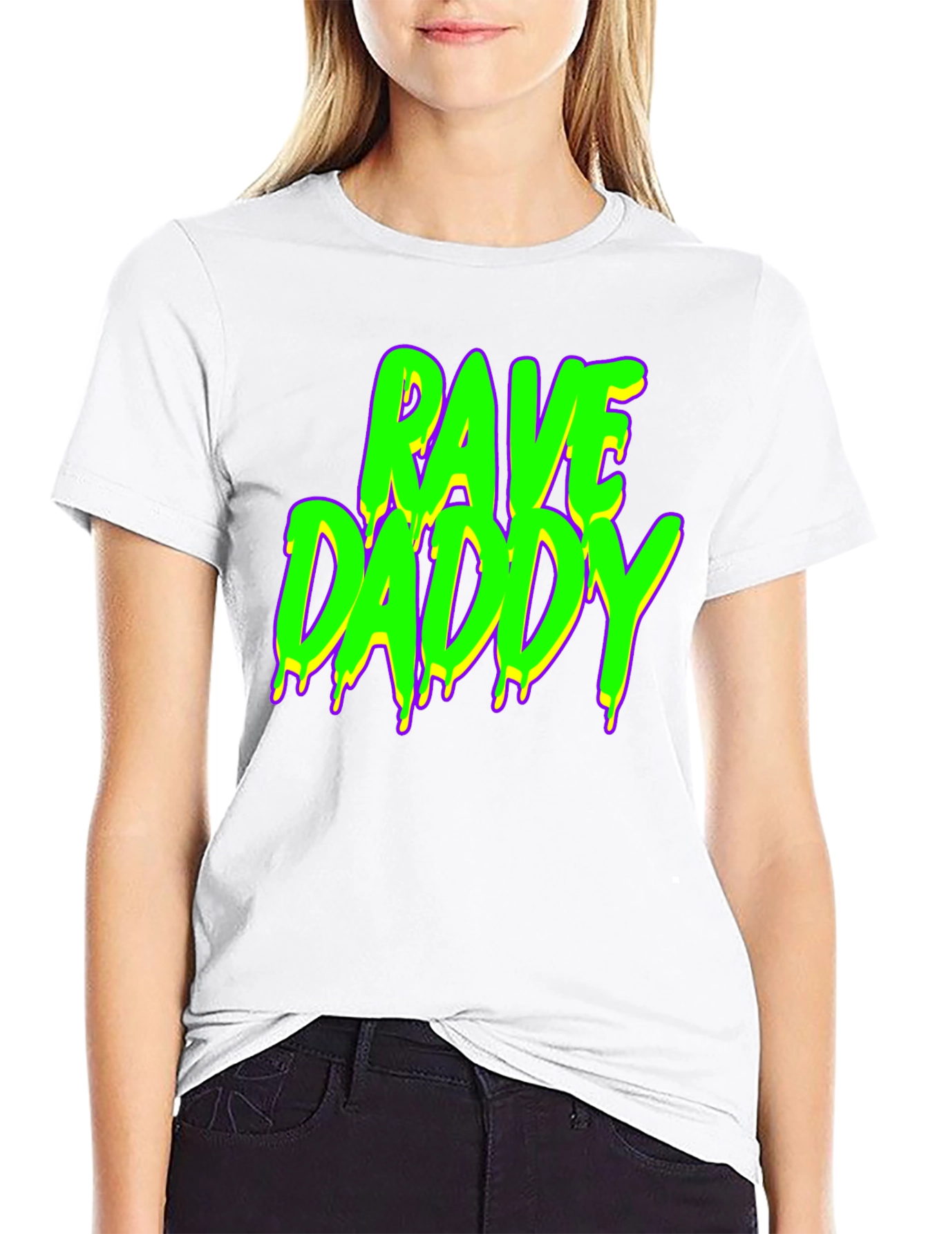Rave Daddy Graphic T-Shirt - Neon Text