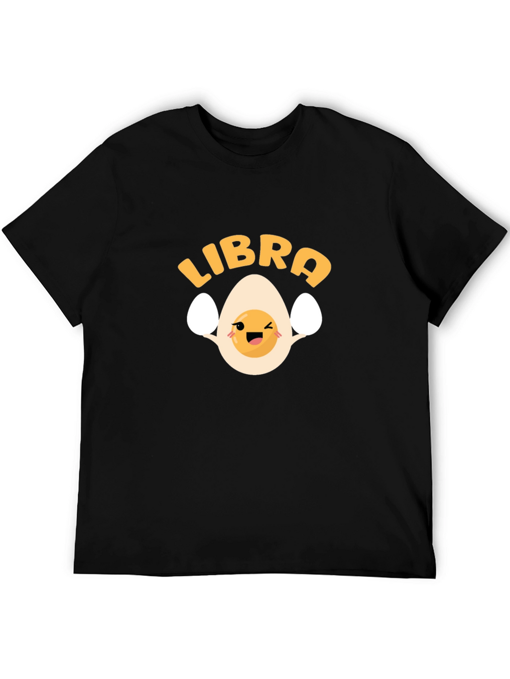 Libra Egg Zodiac T-Shirt - Black Cotton Tee