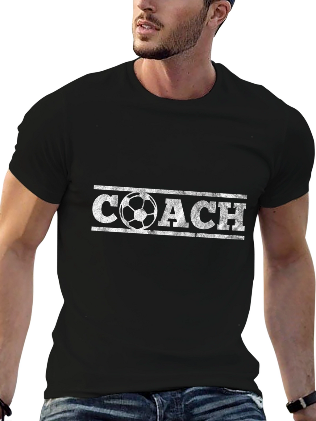 Soccer Coach Graphic Tee - Black T-Shirt