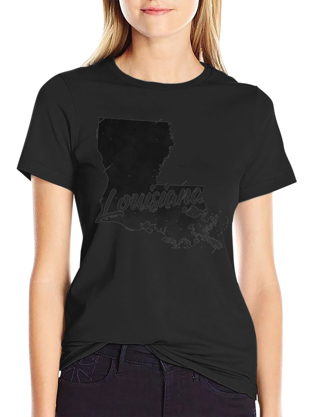 Louisiana State Pride Black Graphic T-Shirt