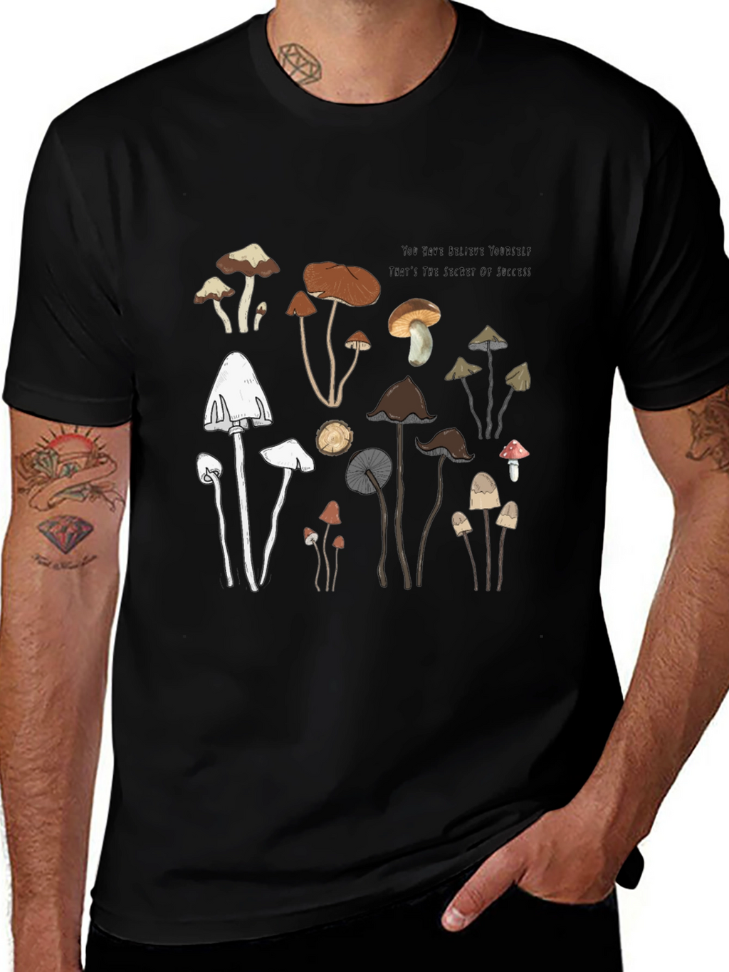 Mushroom Graphic T-Shirt - Soft Cotton Tee