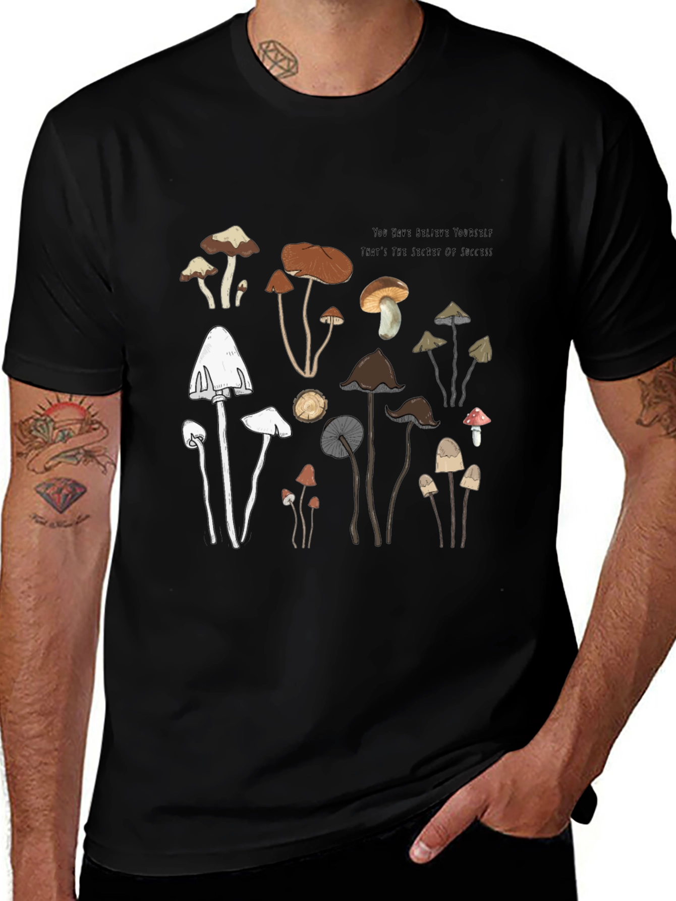 Mushroom Graphic T-Shirt - Soft Cotton Tee