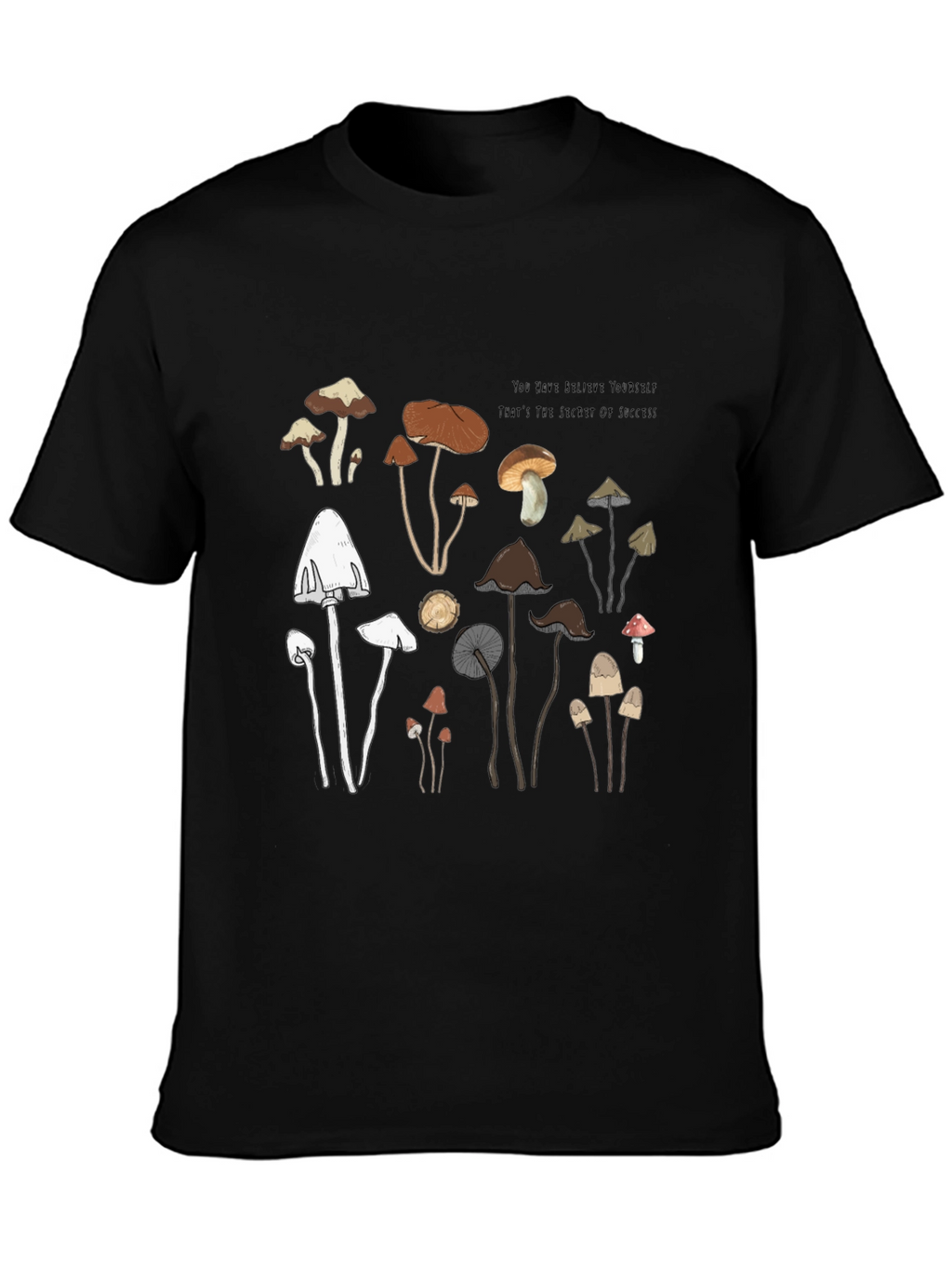 Mushroom Graphic T-Shirt - Soft Cotton Tee