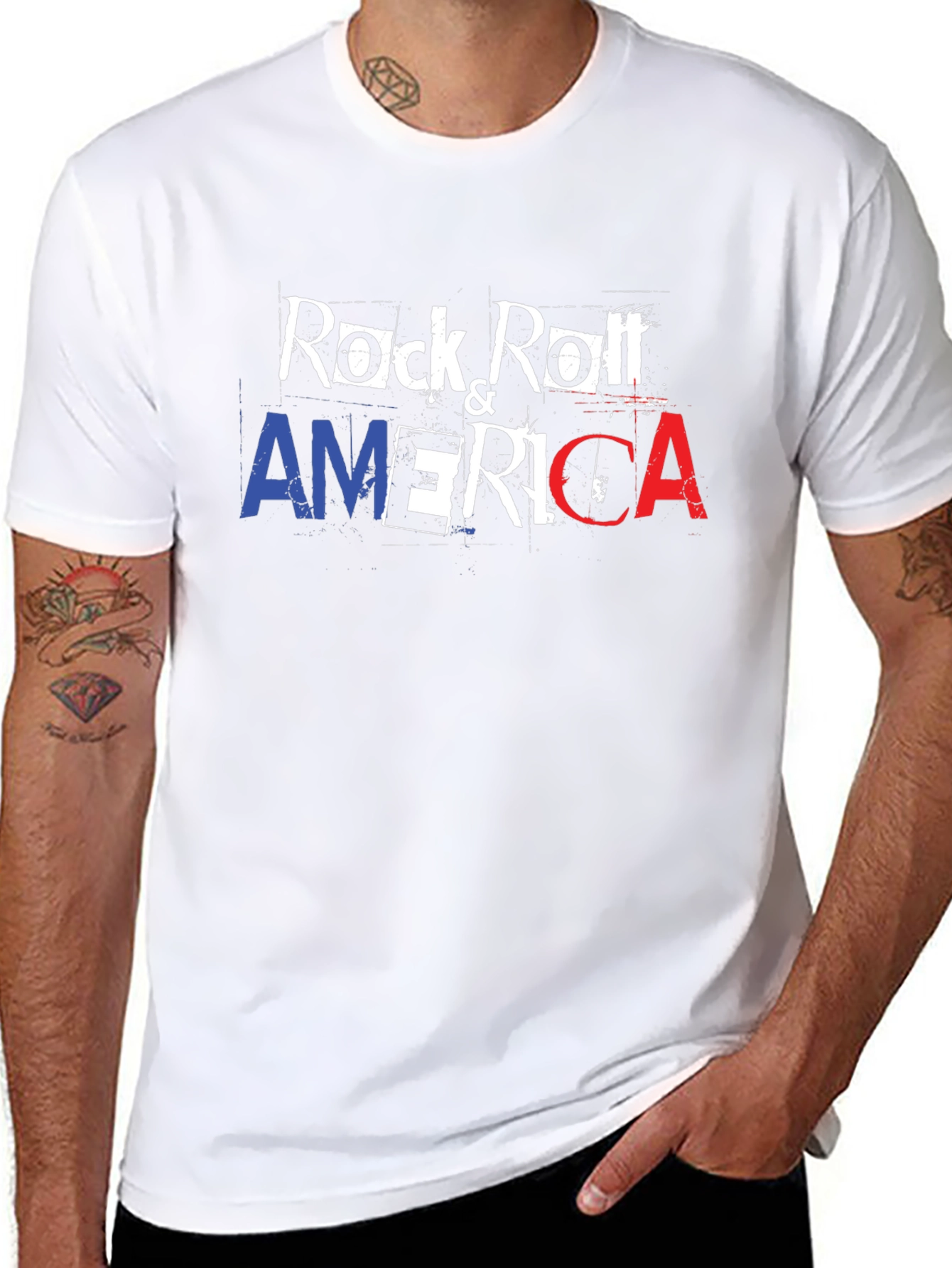 Rock & Roll America T-Shirt - Patriotic Graphic Tee