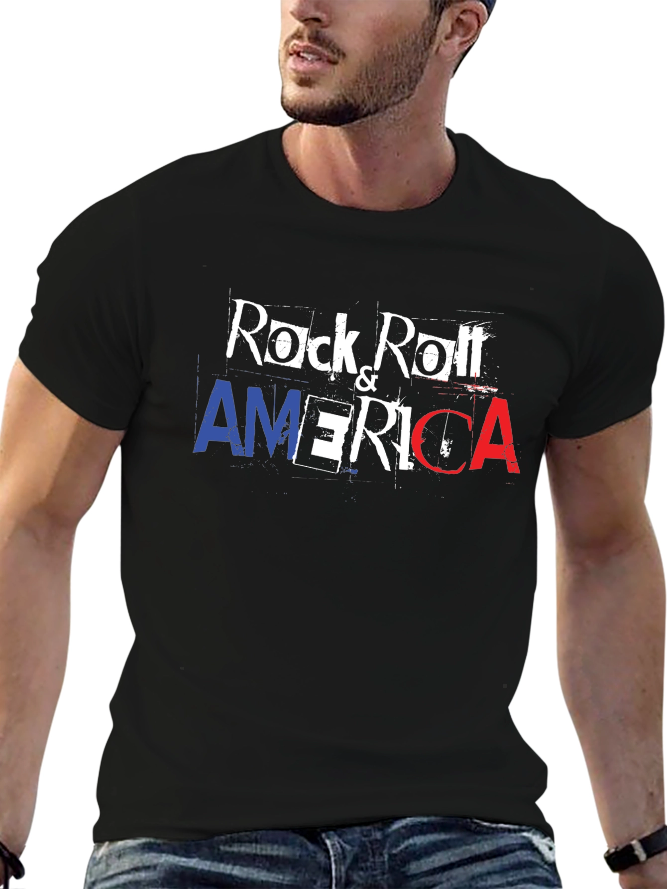 Rock & Roll America T-Shirt - Patriotic Graphic Tee