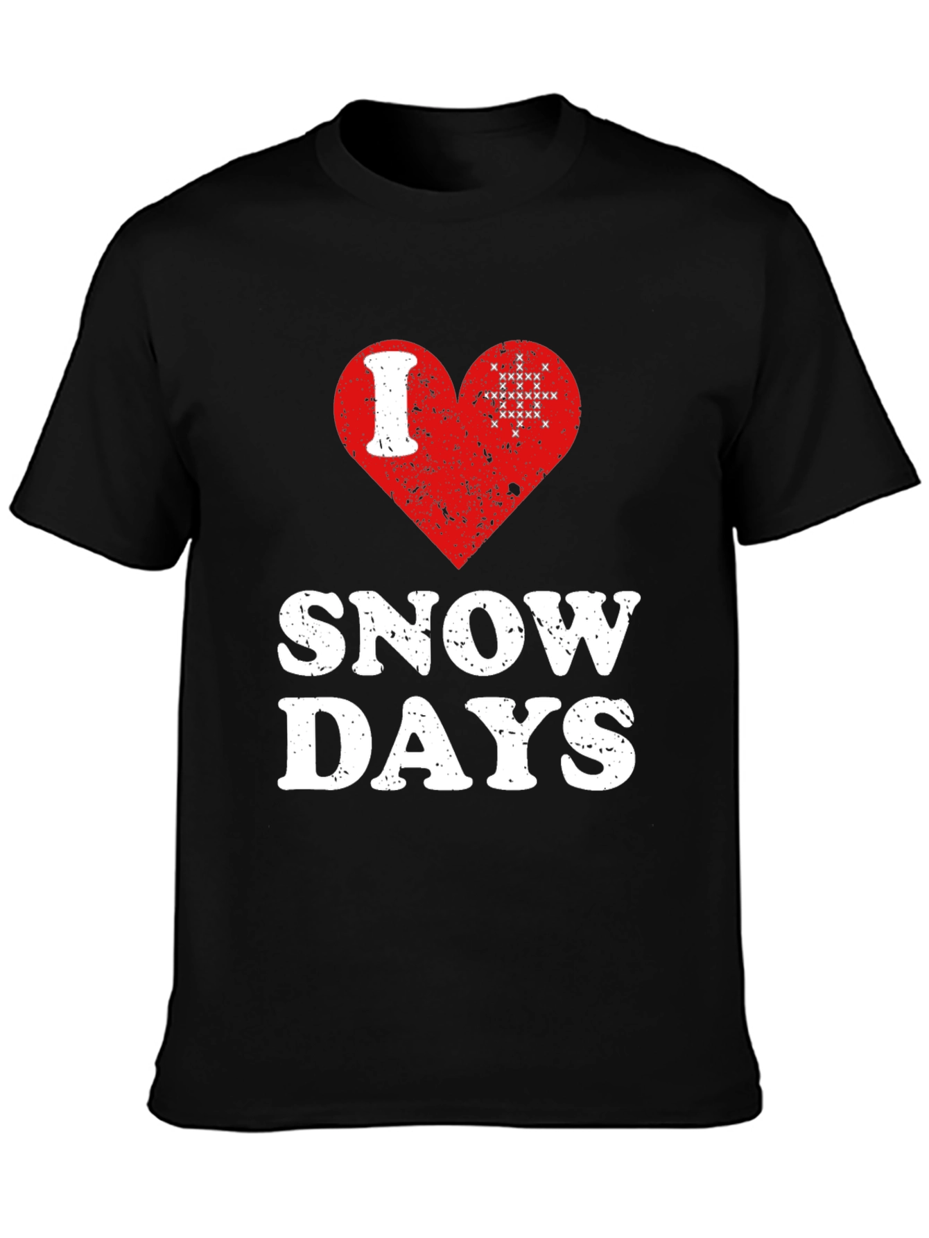 I Love Snow Days T-Shirt Black