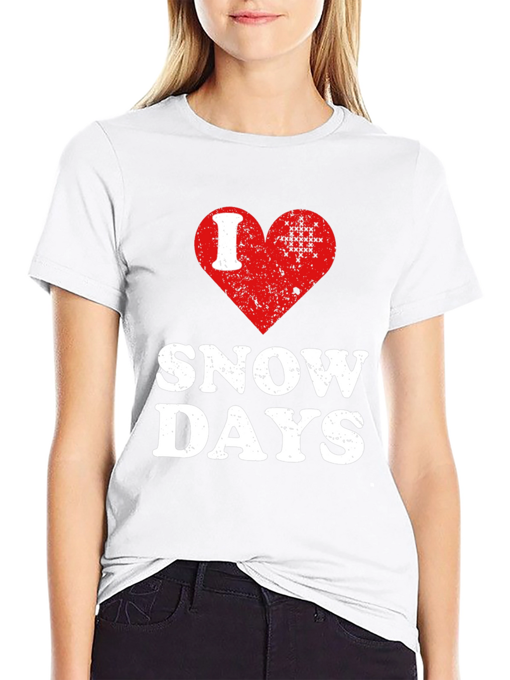 I Love Snow Days T-Shirt Black