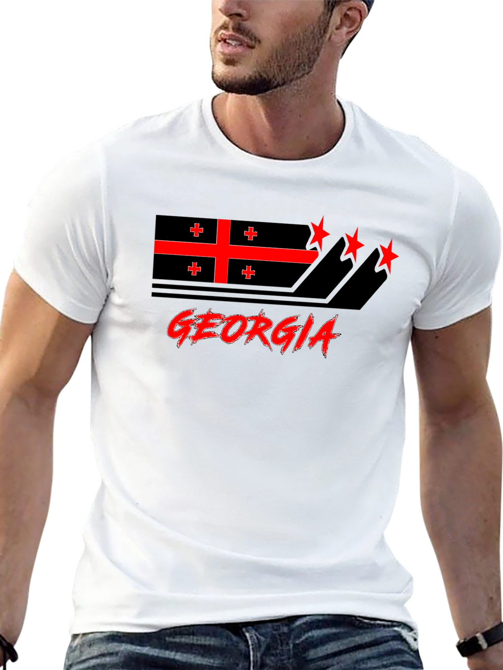 Georgia Flag Graphic T-Shirt