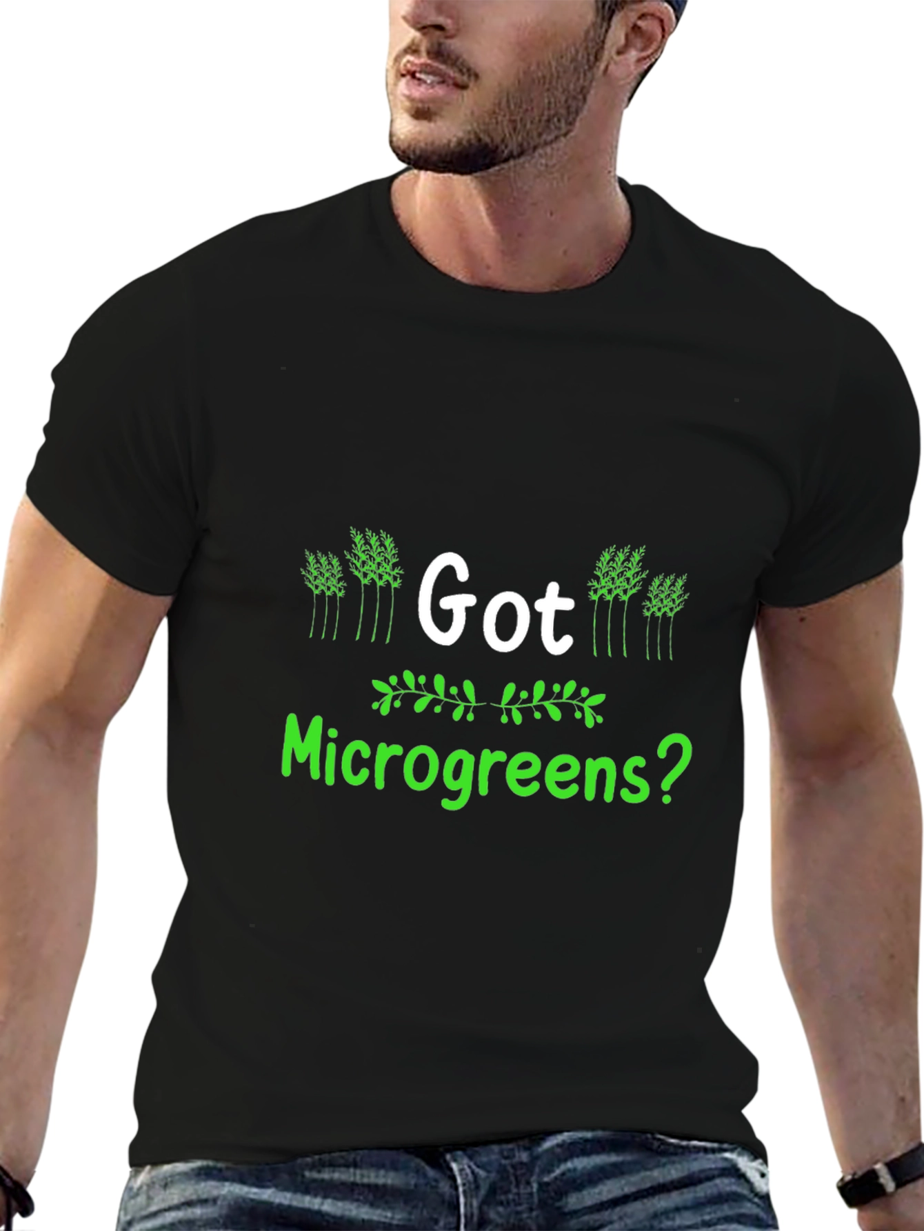 Got Microgreens? Black T-Shirt - Gardener Apparel