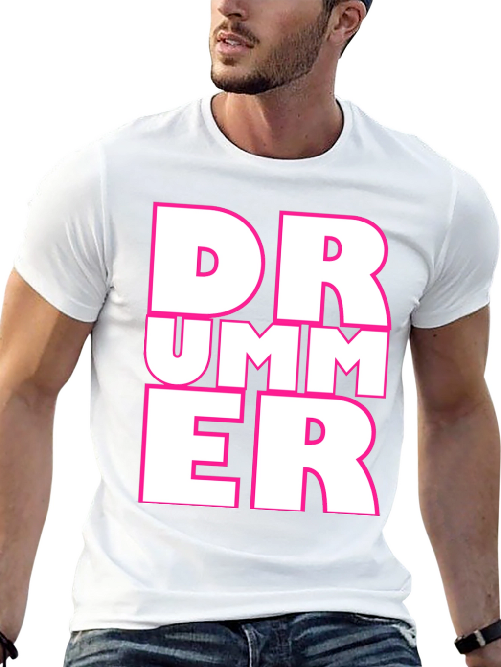 Drummer Graphic Tee - Black