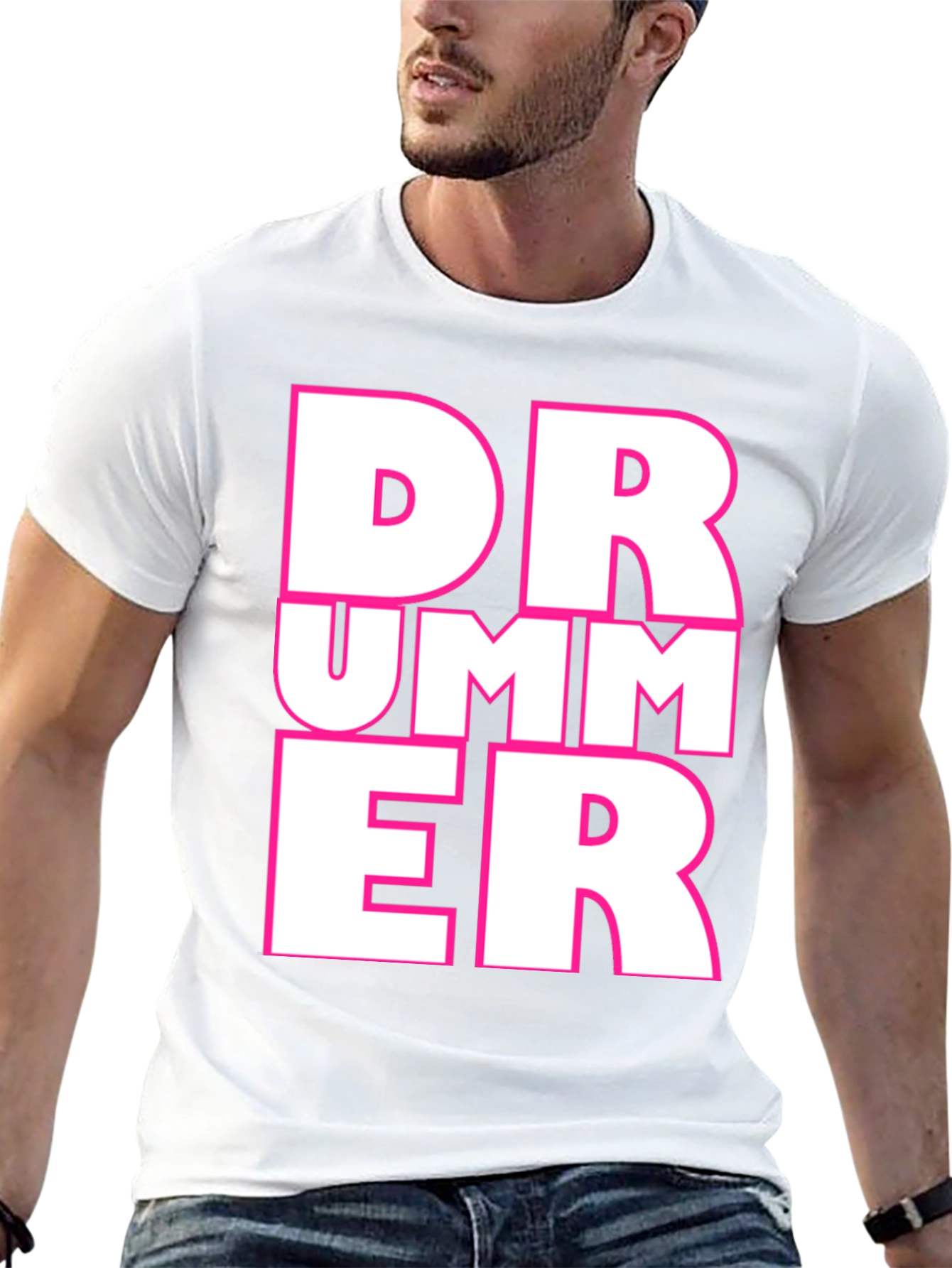 Drummer Graphic Tee - Black