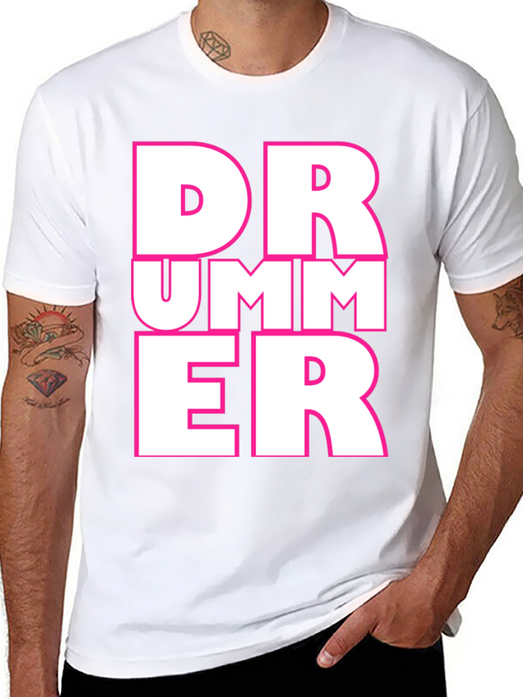 Drummer Graphic Tee - Black