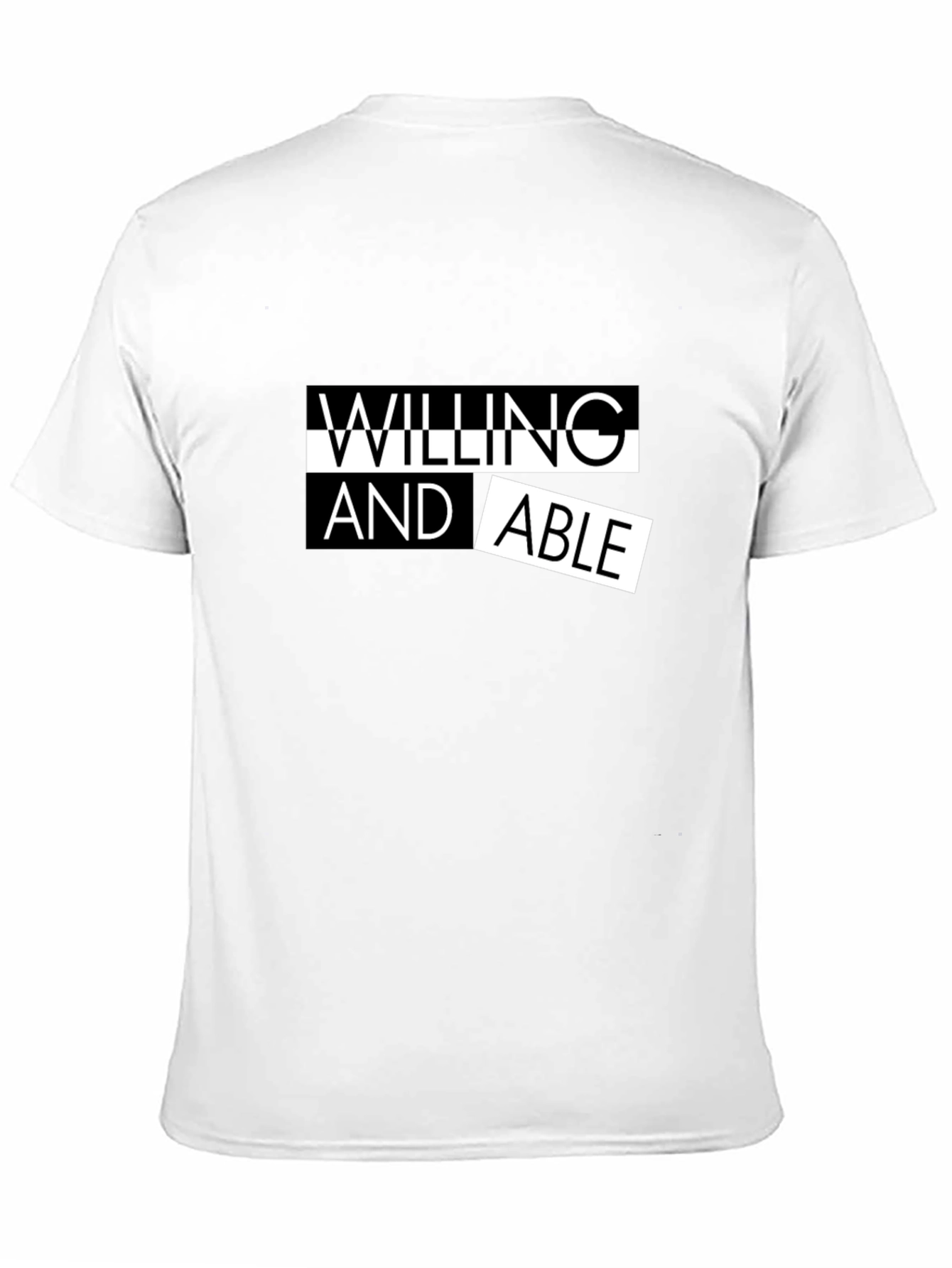 Willing and Able Graphic Tee - Stylish Black T-Shirt