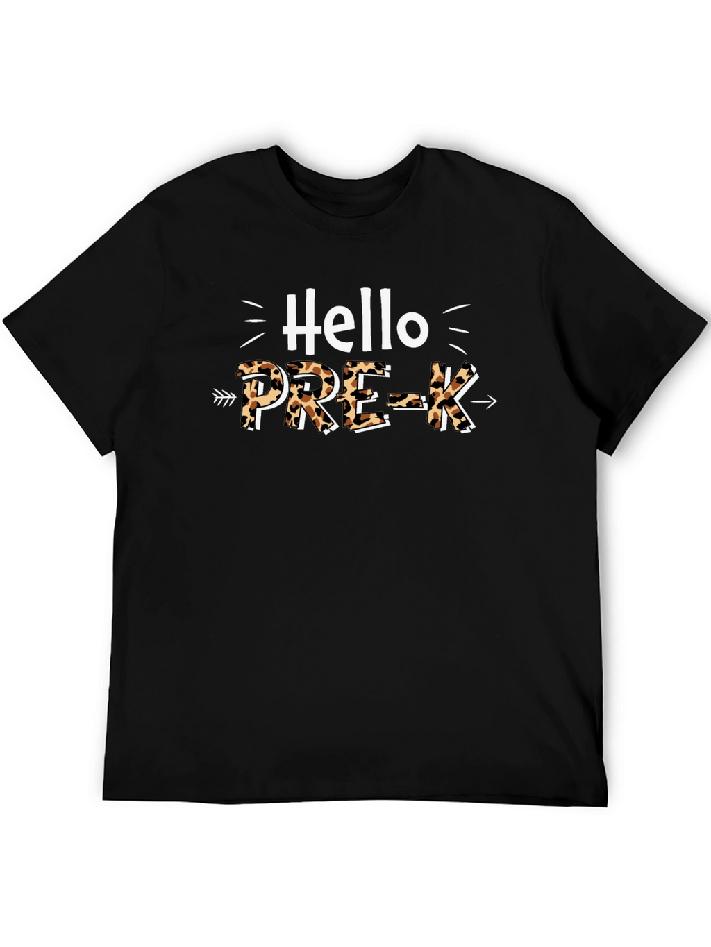 Hello PRE-K Leopard Print Teacher Shirt