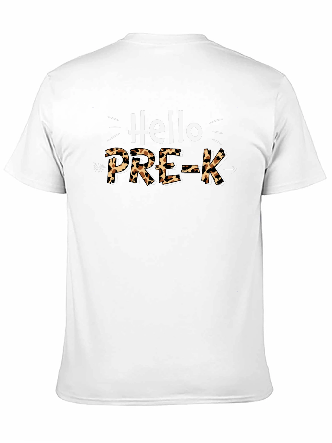 Hello PRE-K Leopard Print Teacher Shirt