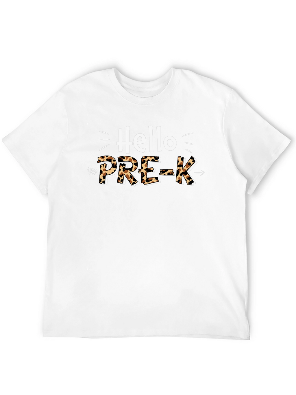 Hello PRE-K Leopard Print Teacher Shirt