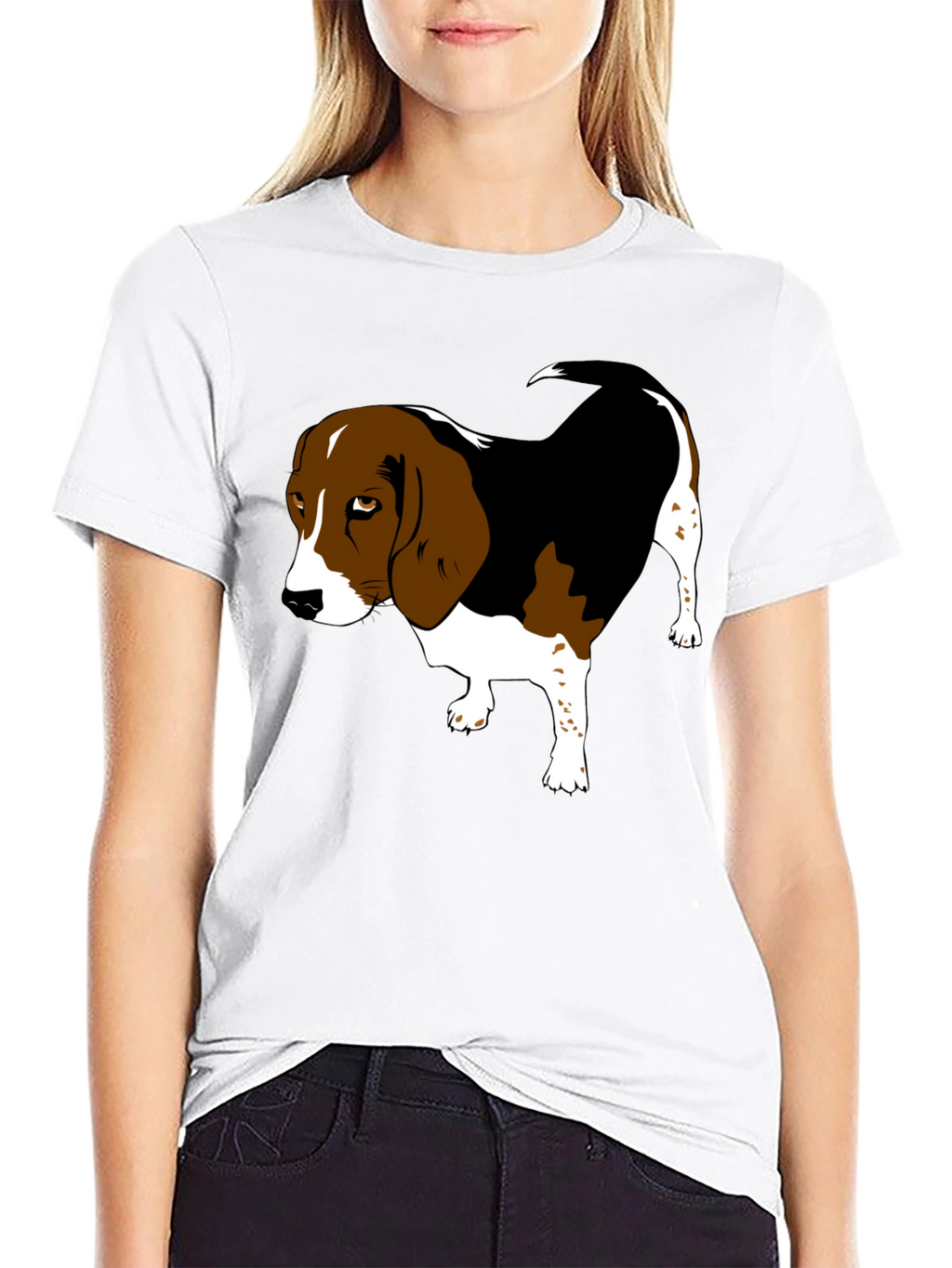 Beagle Graphic Tee - Classic Black Cotton Shirt