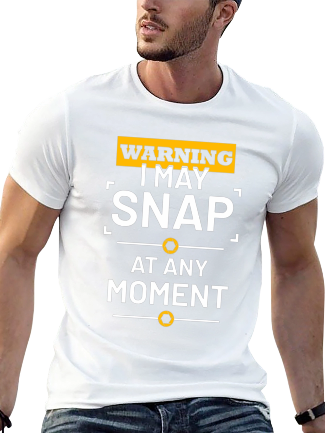 Warning Snap T-Shirt - Funny Sarcastic Graphic Tee