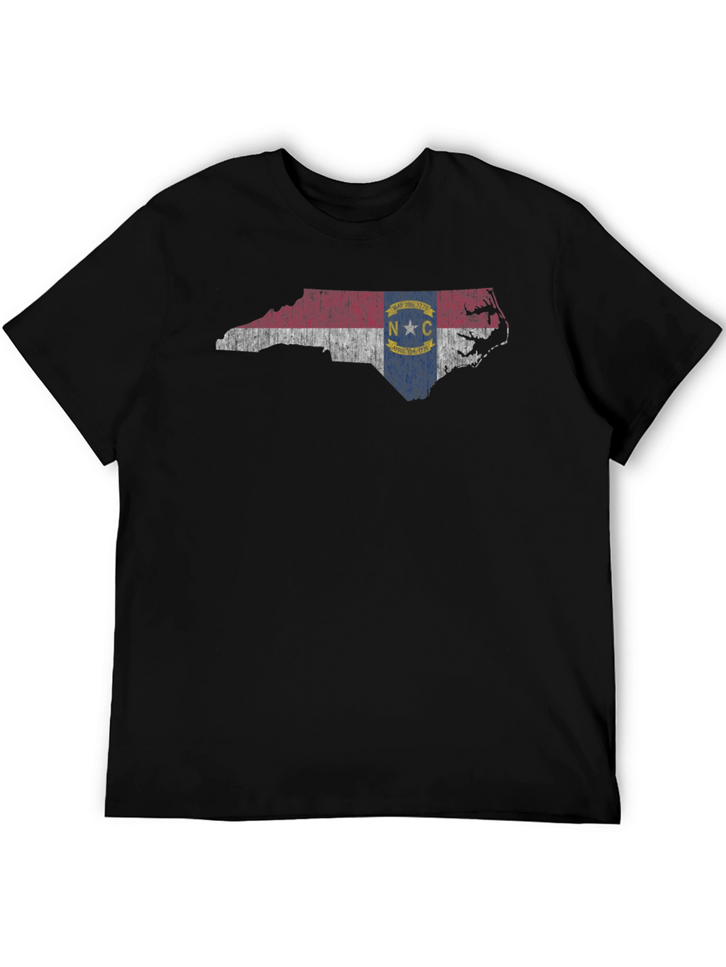 North Carolina State Flag Map Graphic T-Shirt
