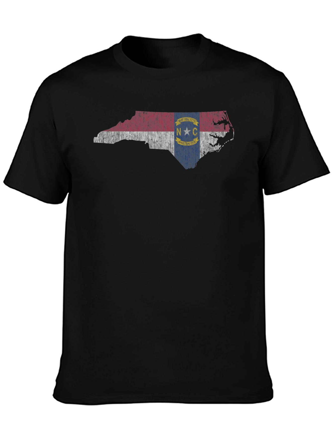 North Carolina State Flag Map Graphic T-Shirt